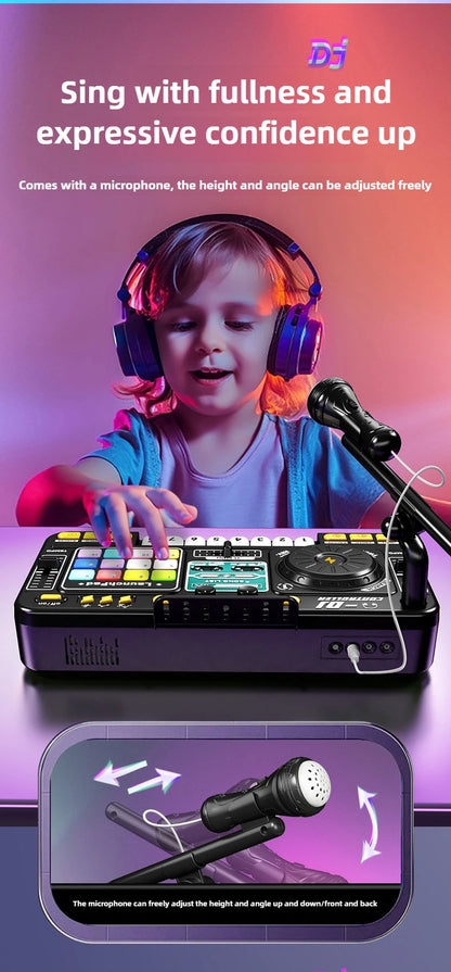 Kids Simulation DJ Mixer Controller Toys Multifunctional