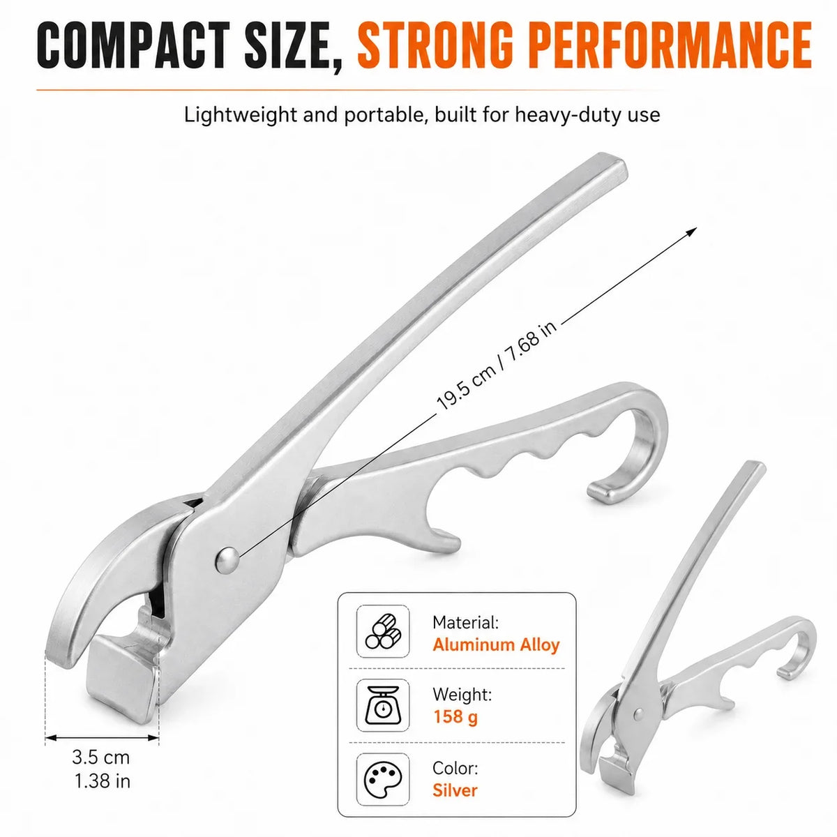 Aluminum Alloy Pizza Pan Gripper Anti Scald Hot Dish