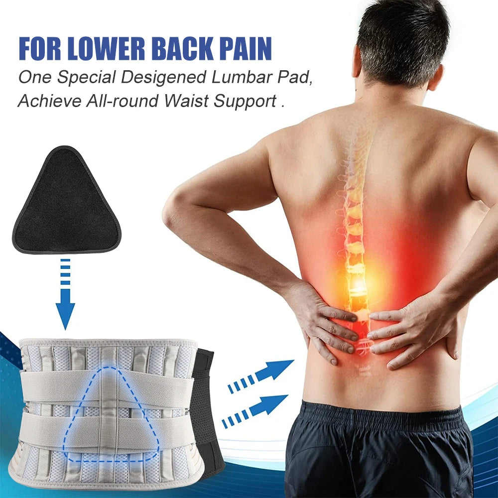 Back Brace for Lower Back Pain Lumbar Pad - Back Support Belt