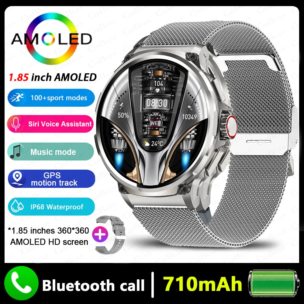 New Military GPS V69 Smart Watch Men 1.85 inch 710 mAh