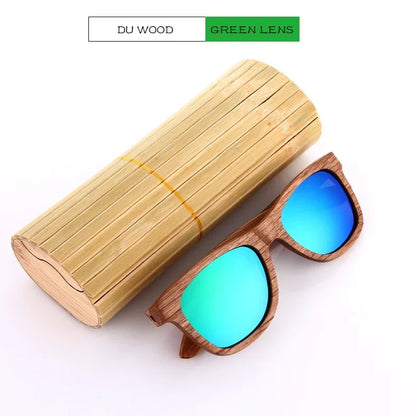 GM Men bamboo Wood Sunglasses Women Retro Vintage