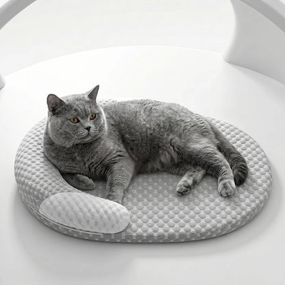 Cooling Dog Bed Summer Ice Silk Cat Mat Oval Pet Nest