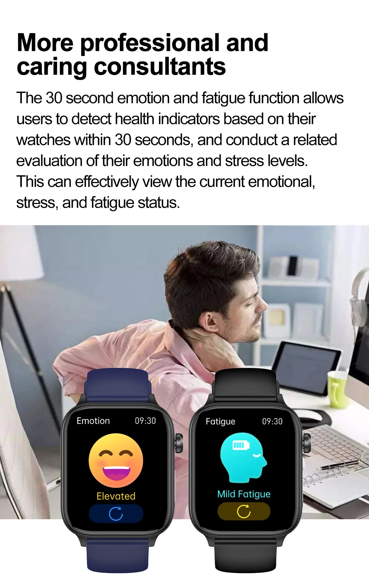 New AI Diagnosis Blood Lipids Body composition Test Smart Watch