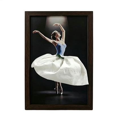 Wooden Ballet Dancer Tissue Box Elegant Skirt Napkin