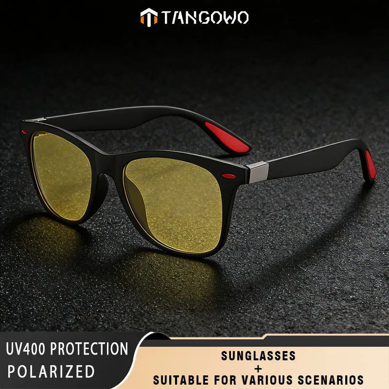 TANGOWO Polarized Retro Sunglasses Men Women Vintage