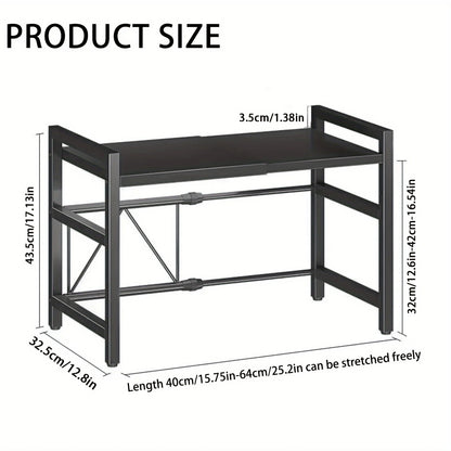 Expandable Microwave Shelf, Microwave Holder with 6 Hooks, ki