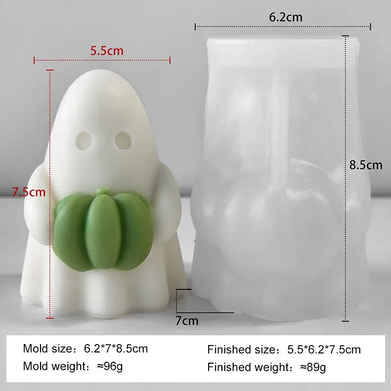 3D Halloween Pumpkin Spooky Silicone Mold DIY Ghost