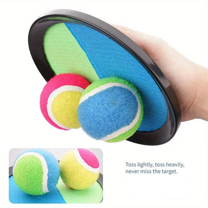 1Set Kids Sucker Sticky Ball Toy Outdoor Sports Catch Ball Game Set