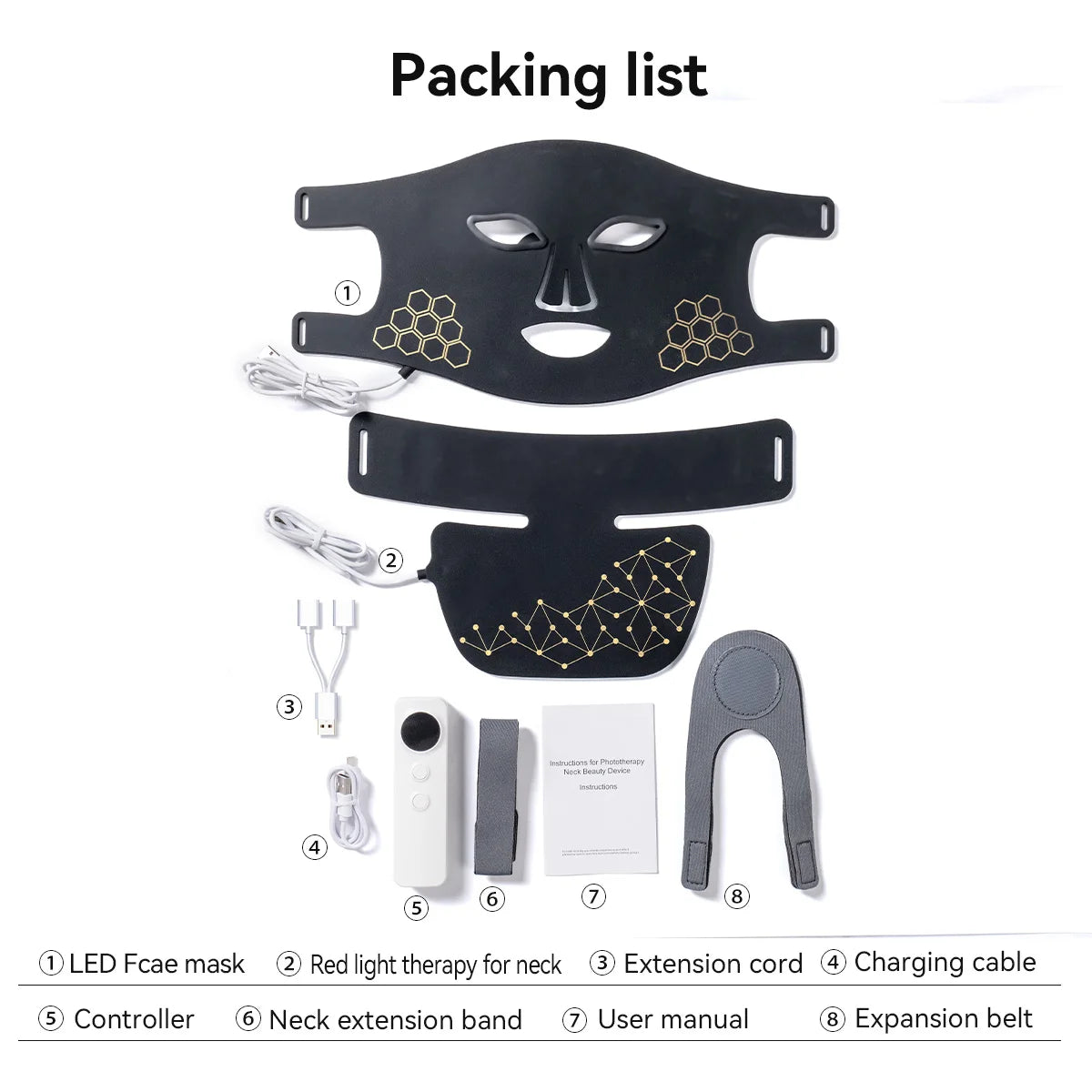 Hello Face Rechargeable Red Light Mask for Face & Neck