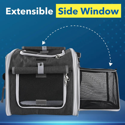 Dog or Cat Bike Basket, Expandable Soft Sided Pet Carrier