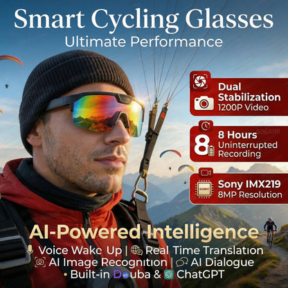 New AI Smart Sports Glasses with 1200P Camera