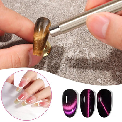 3 In 1 Dual Headed Cat Eye Nail Art Magnetic Stick