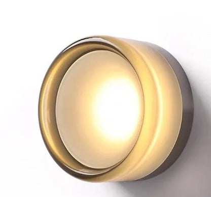 Minimalist LED Wall Lamp Amber Acrylic Bedroom Bedside Living Room