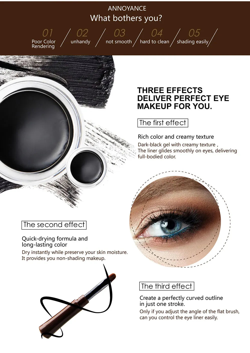 Eyebrow Gel Brow Cream Waterproof Smudge proof Long-lasting