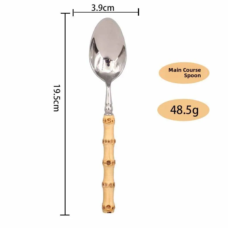 Sle l Wood Handle Dining Utensils Set
