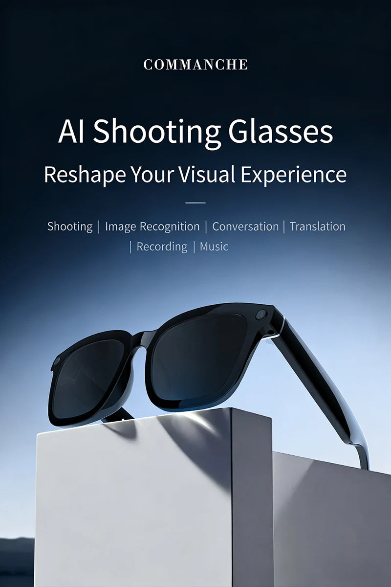 800W Camera AI Smart Glasses Men Translation Sunglasses