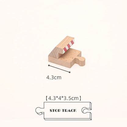 New Kinds Wooden Track Parts Beech Wooden Railway Train