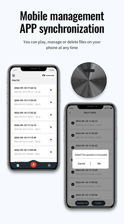 8-128GB Magnetic AI Voice Recorder ChatGPT Intelligent Translation