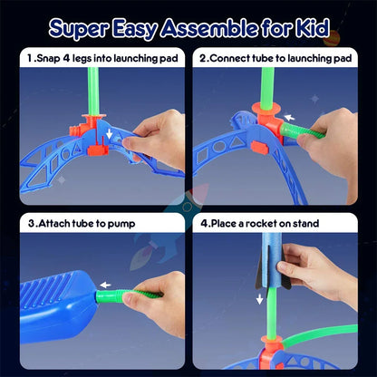 Kids Outdoor Rocket Foot Pump Outdoor Air Pressing Soaring
