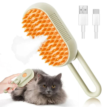 Steam Pet Brush 3-in-1 Massage Dog Steamy Brush