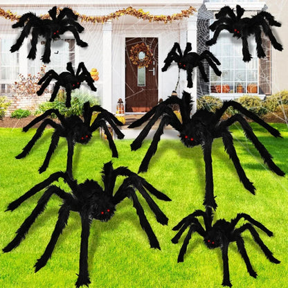 Halloween Decor Giant Black Plush Spider Halloween Party