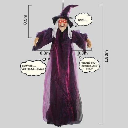 Halloween Spooky Voice Control Lumious Talking Witch