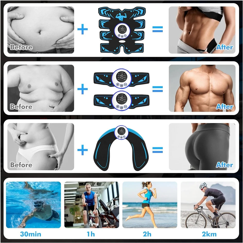 Wireless EMS Abdominal Stimulator 8 Pack Abs Muscle Toner