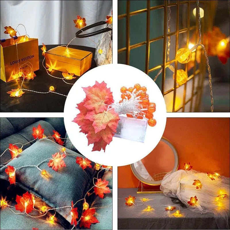 LED Halloween Light Garland Battery Powered Pumpkin