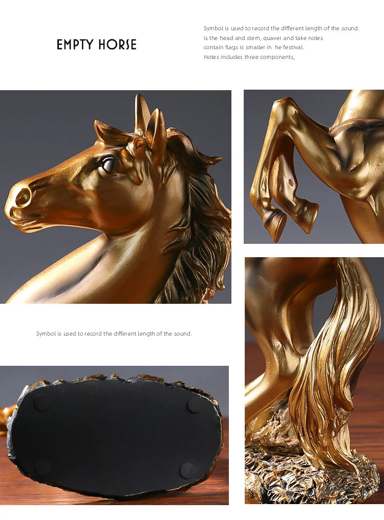 Home Resin Victory Horse Statue Animal Figurines