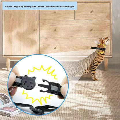 Cartoon Cat Head Reflective Pet Collar Colorful Bell