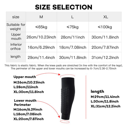 1 PC Leg Sleeves Shin Guards Shockproof Honeycomb