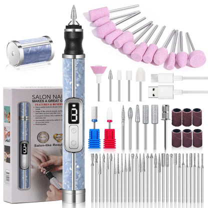 Cordless Electric Nail File Set 4 Adjustable Speeds