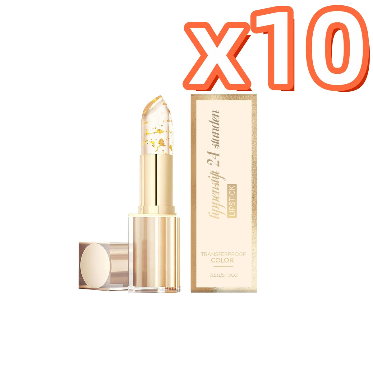 Gold Foil Color Changing Lipstick Fade Lip Line Enhance