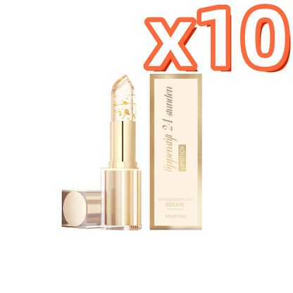 Gold Foil Color Changing Lipstick Fade Lip Line Enhance