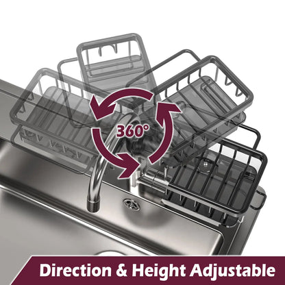 Kitchen Sink Faucet Organizer Dish Drain Rack