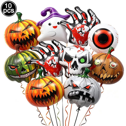 Large Halloween Standing Foil Balloons Haunted House Castle