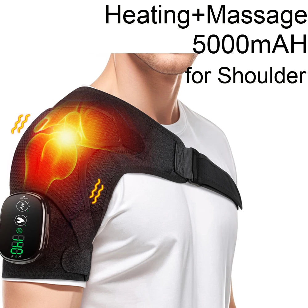 Electric Shoulder Massager Heating Pad Vibration Massage
