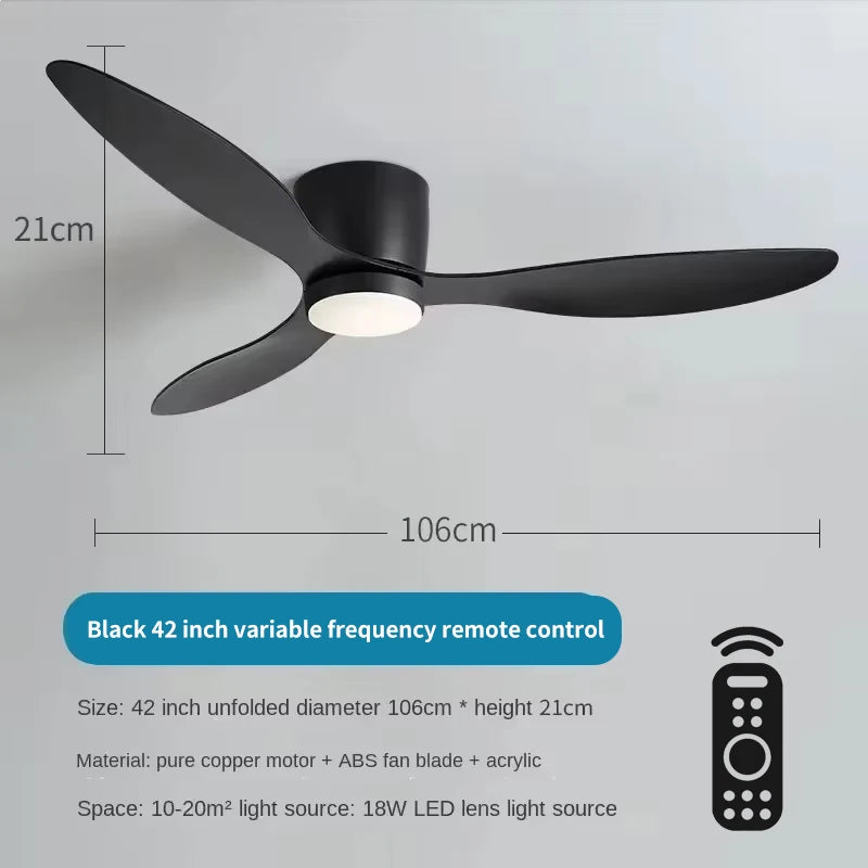 Modern LED Ceiling Fan Lights, Low Floor Decorative Lights