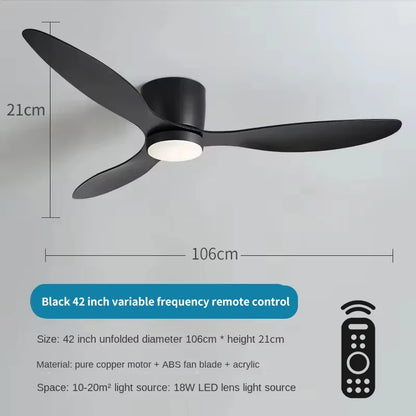 Modern LED Ceiling Fan Lights, Low Floor Decorative Lights