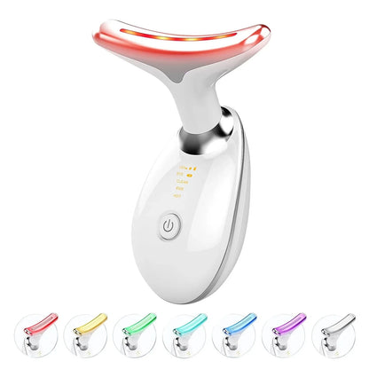 7 Color EMS Neck Beauty Device Face Lifting Massager