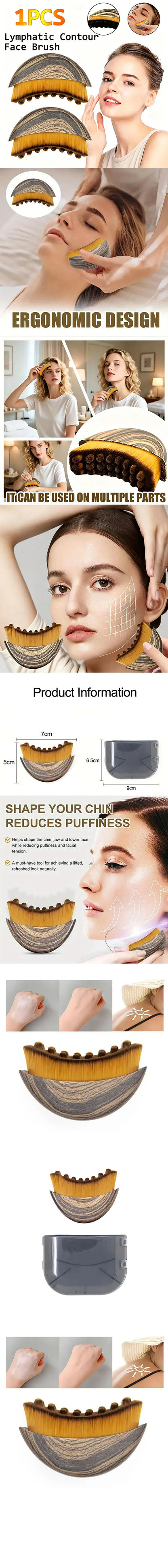 Lymphatic Contour Face Brush Ergonomically Designed