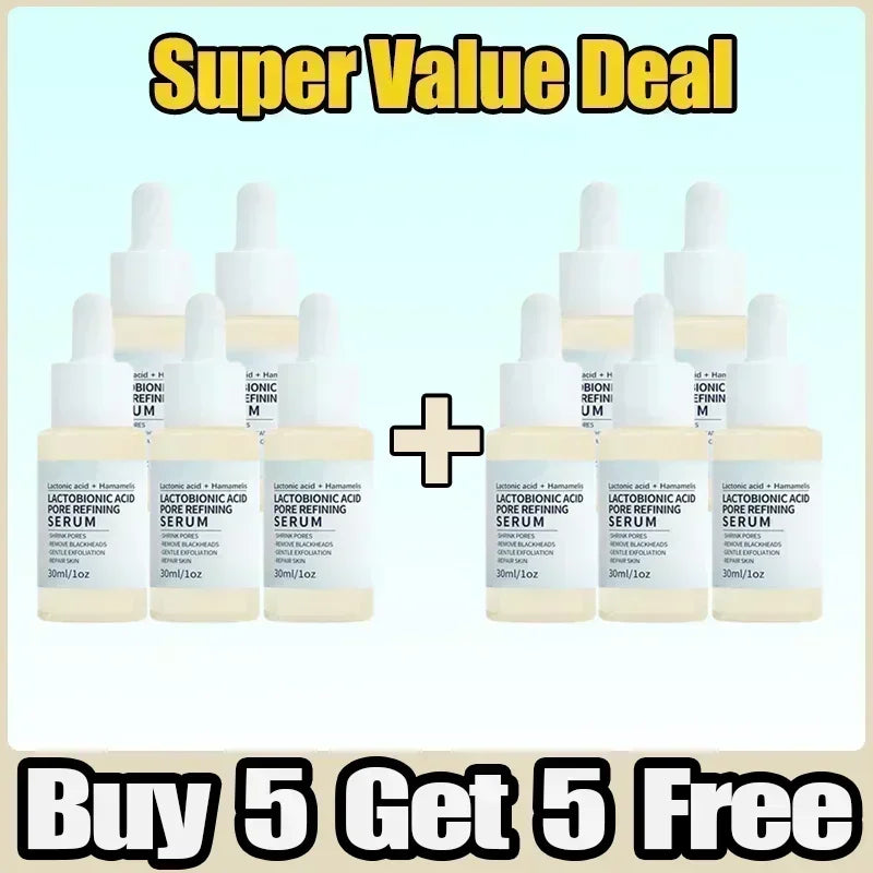 Lactobionic Acid Pore Shrink Serum Hyaluronic Face Moisturizing