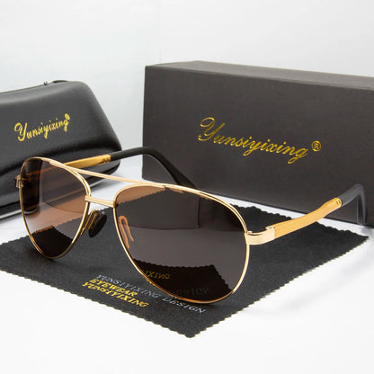 YSYX Pilot Polarized Sunglasses Men Classic Vintage