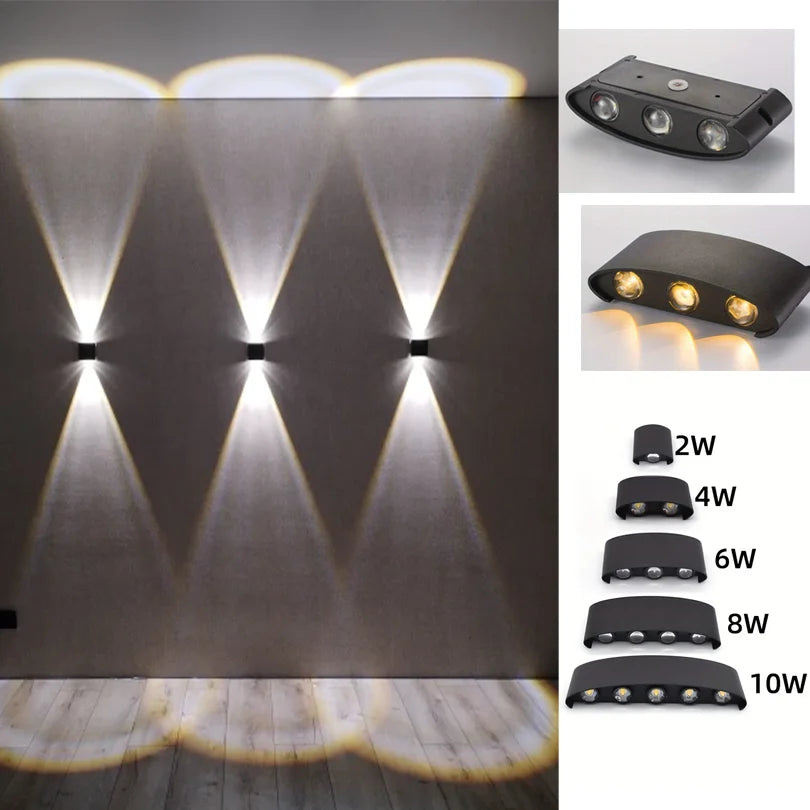 Led Wall Lamp Waterproof IP66 Up And Down Lighting Garden Decoration