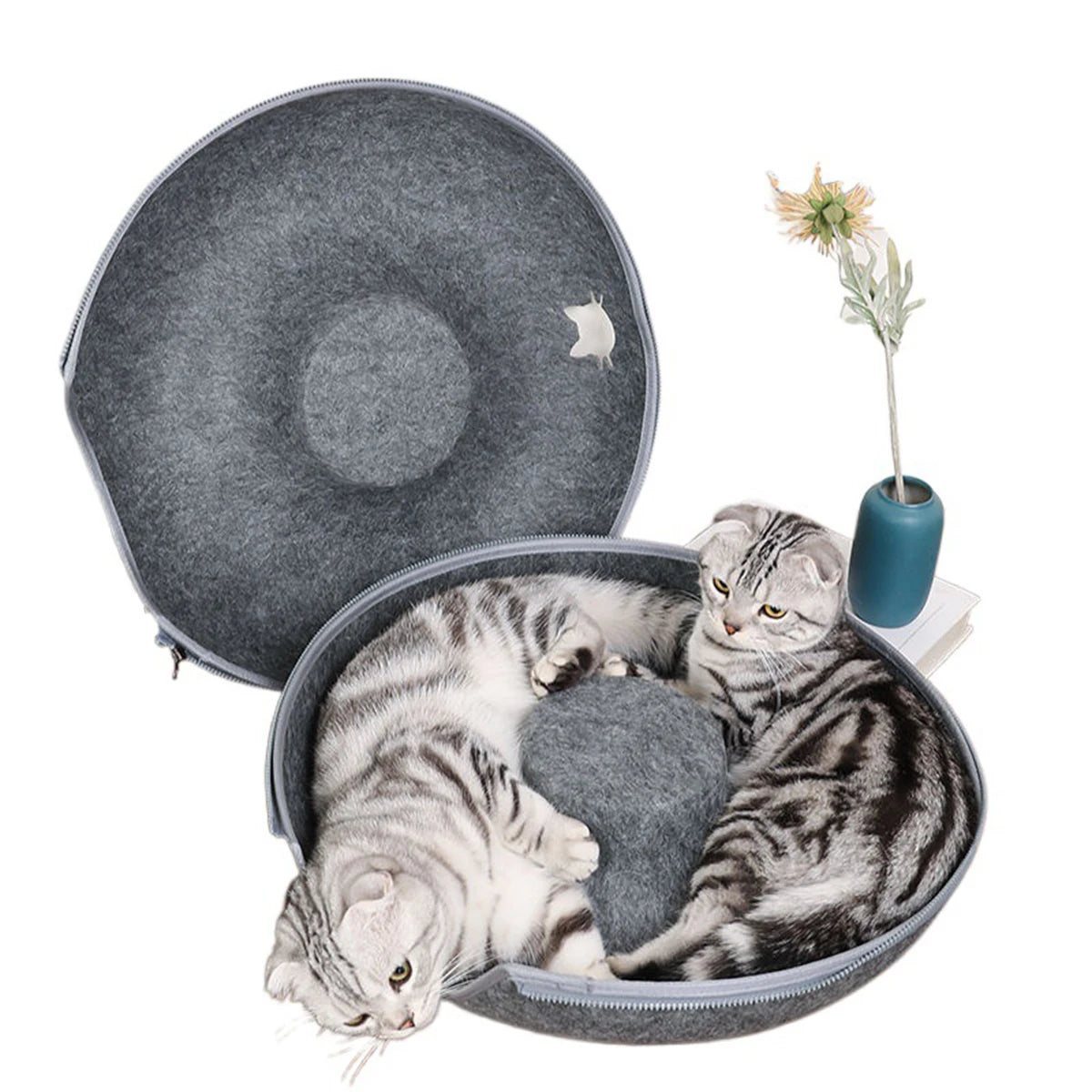 B-Tunnel Donut Cat Bed Interactive Tunnel Pet