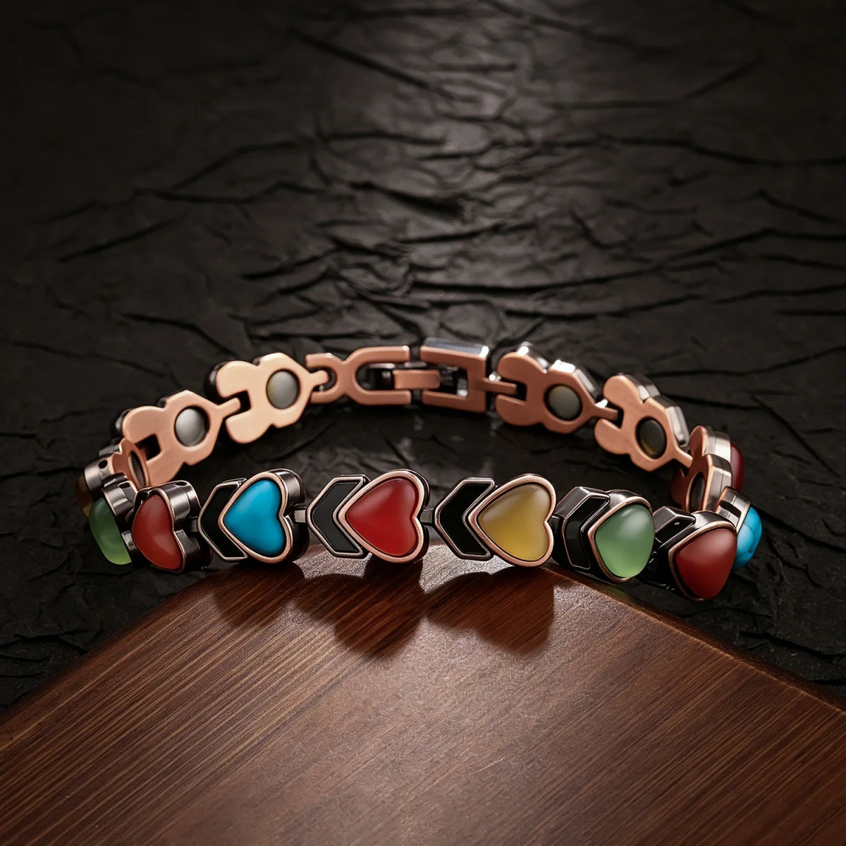 Lucky  Magnetic Therapy Bracelet for Women; Adjustable Copper