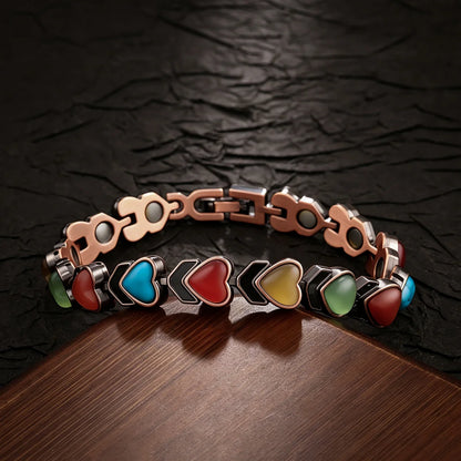 Lucky  Magnetic Therapy Bracelet for Women; Adjustable Copper