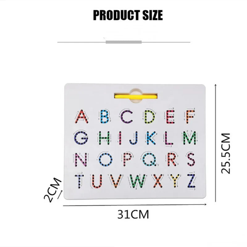 Magnetic Alphabet Tracing Board letters & numbers Magnetic Tracing