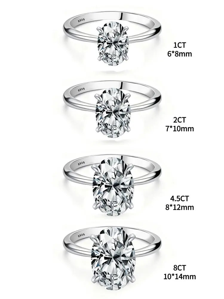 Gorgeous Shiny Oval Stone Ring For Women Engagement Jewelry