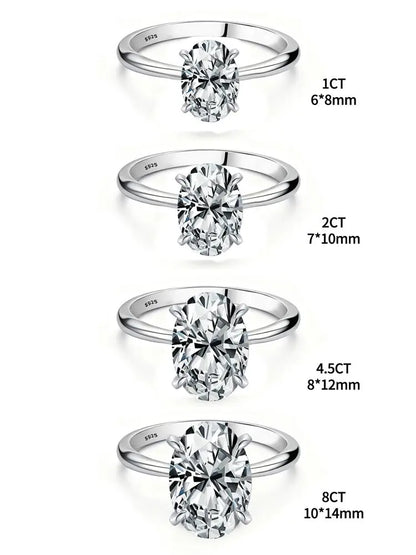Gorgeous Shiny Oval Stone Ring For Women Engagement Jewelry